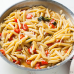 Olive Oil and Garlic Pasta with Roasted Grape Tomatoes